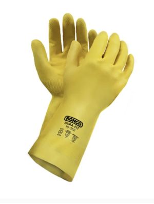 Dura-fit Latex 12" 20mil Flocked Yellow Medium